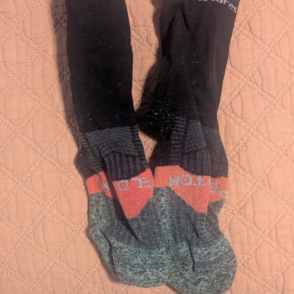 Peloton Black and Gray Athletic Socks